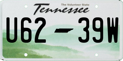 TN license plate U6239W