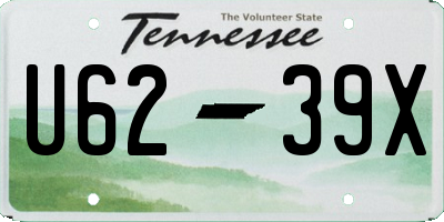 TN license plate U6239X