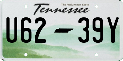 TN license plate U6239Y