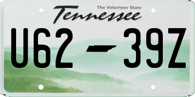 TN license plate U6239Z