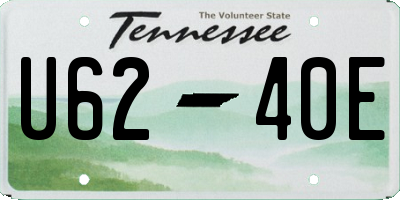 TN license plate U6240E