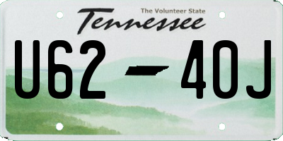 TN license plate U6240J