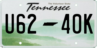 TN license plate U6240K