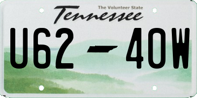 TN license plate U6240W