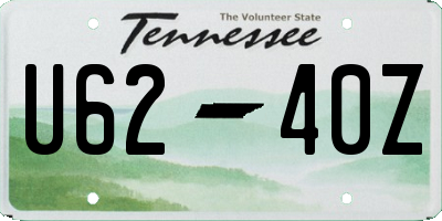 TN license plate U6240Z