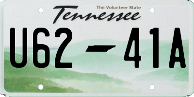 TN license plate U6241A