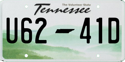 TN license plate U6241D