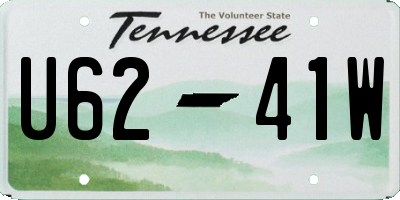 TN license plate U6241W