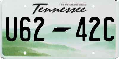 TN license plate U6242C