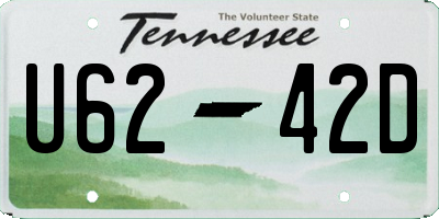 TN license plate U6242D