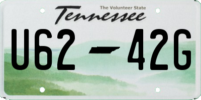 TN license plate U6242G