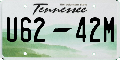 TN license plate U6242M