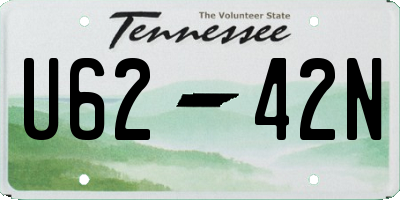 TN license plate U6242N