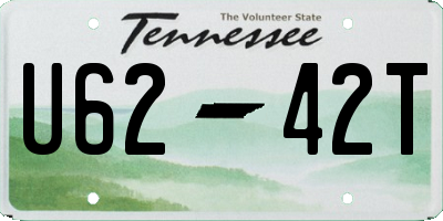 TN license plate U6242T