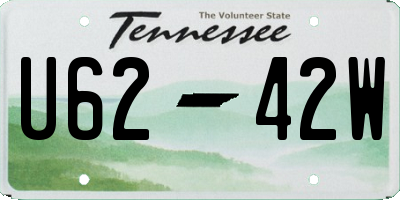 TN license plate U6242W