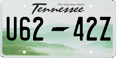 TN license plate U6242Z