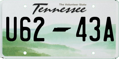TN license plate U6243A