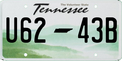 TN license plate U6243B