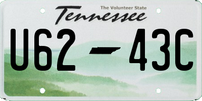 TN license plate U6243C