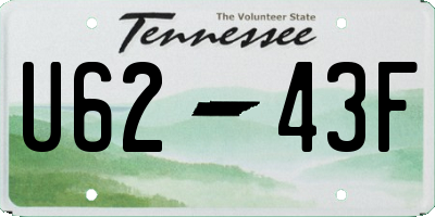 TN license plate U6243F