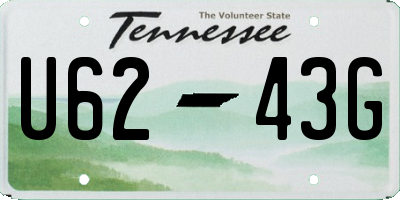 TN license plate U6243G