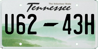 TN license plate U6243H