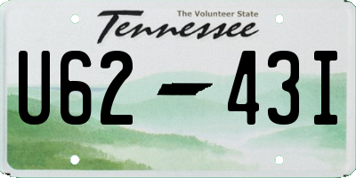 TN license plate U6243I
