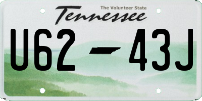 TN license plate U6243J