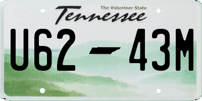 TN license plate U6243M