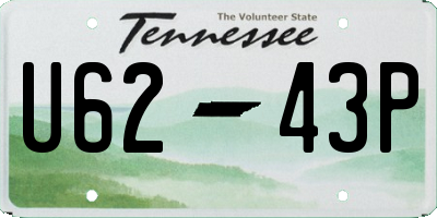 TN license plate U6243P