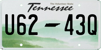 TN license plate U6243Q