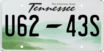 TN license plate U6243S