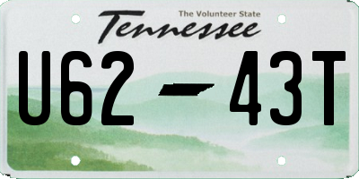 TN license plate U6243T
