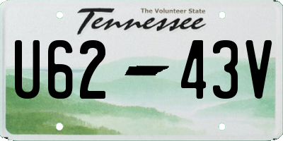 TN license plate U6243V