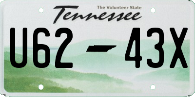 TN license plate U6243X