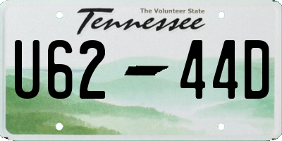 TN license plate U6244D