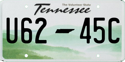 TN license plate U6245C