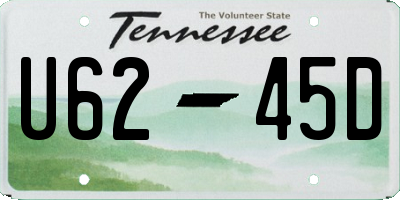 TN license plate U6245D