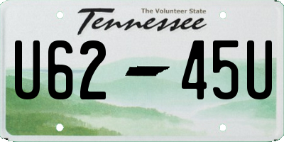 TN license plate U6245U