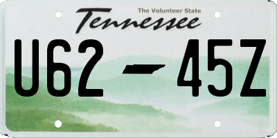 TN license plate U6245Z
