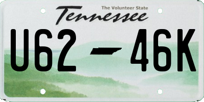 TN license plate U6246K
