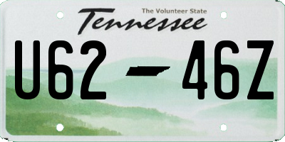 TN license plate U6246Z