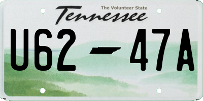 TN license plate U6247A