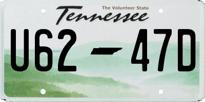TN license plate U6247D