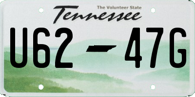 TN license plate U6247G