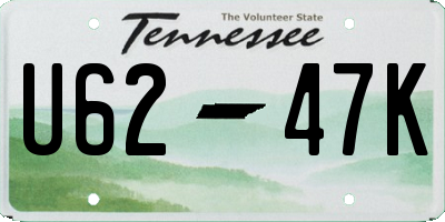 TN license plate U6247K