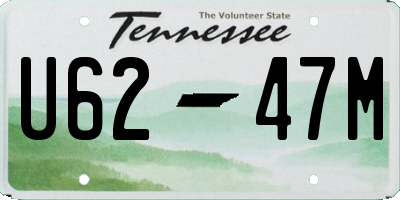 TN license plate U6247M