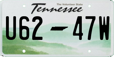 TN license plate U6247W