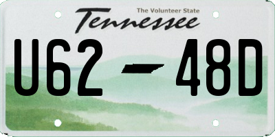 TN license plate U6248D