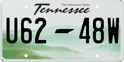 TN license plate U6248W